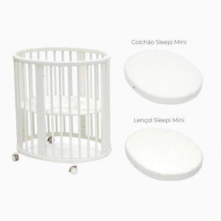 SLEEPI MINI + COLCHÃO MINI + LENÇOL