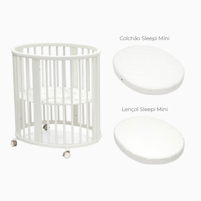 SLEEPI MINI + COLCHÃO MINI + LENÇOL