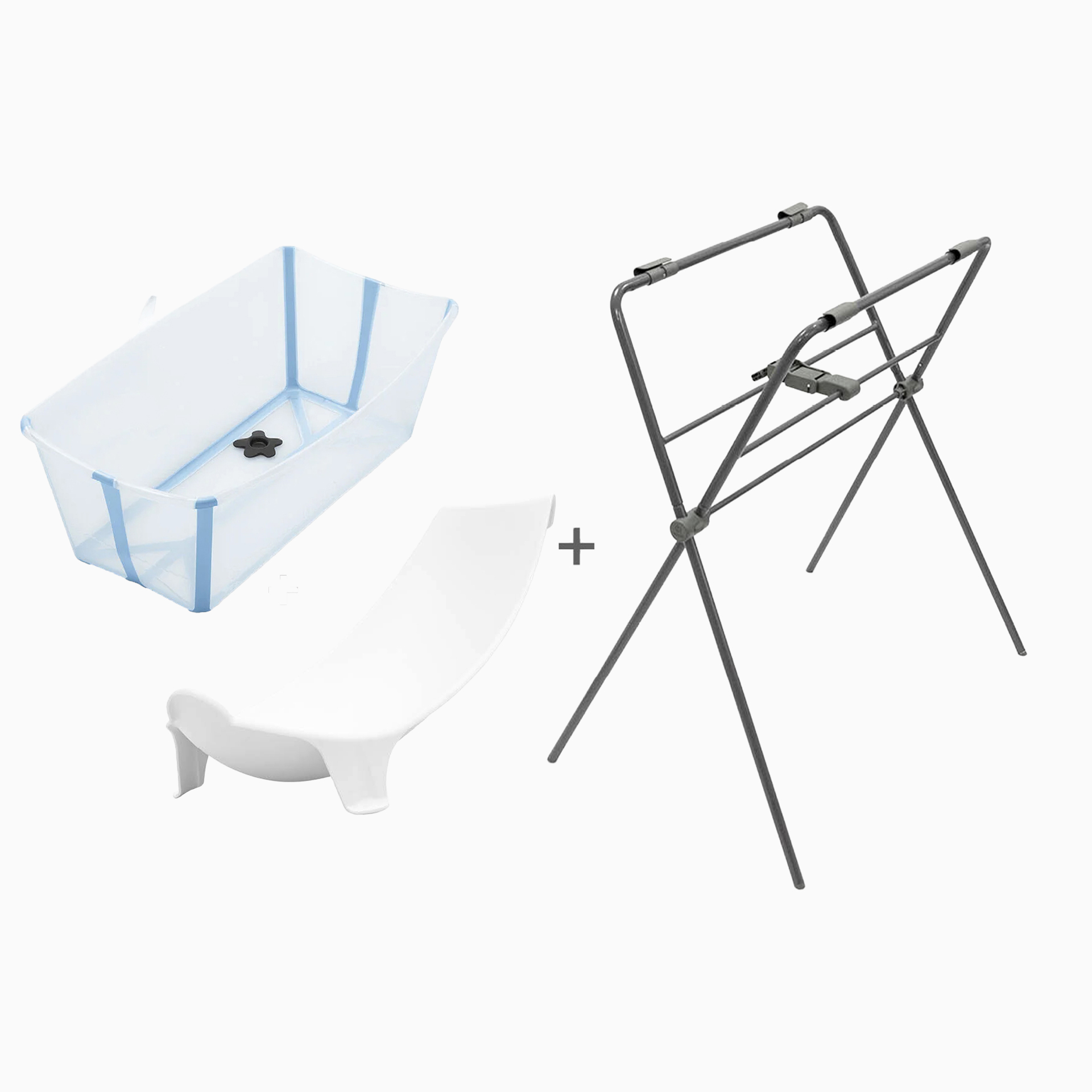 PACK BANHEIRA FLEXI BATH + SUPORTE PARA RECÉM-NASCIDOS + SUPORTE BANHEIRA