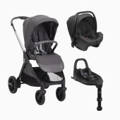 DUO CARRINHO BELLAGIO 2.0 BLACK SATIN + KORY PLUS +  BASE FULL 360 I-SIZE