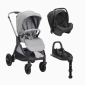 DUO CARRINHO BELLAGIO 2.0 LUNAR ROCK + KORY PLUS  + BASE FULL 360 I-SIZE