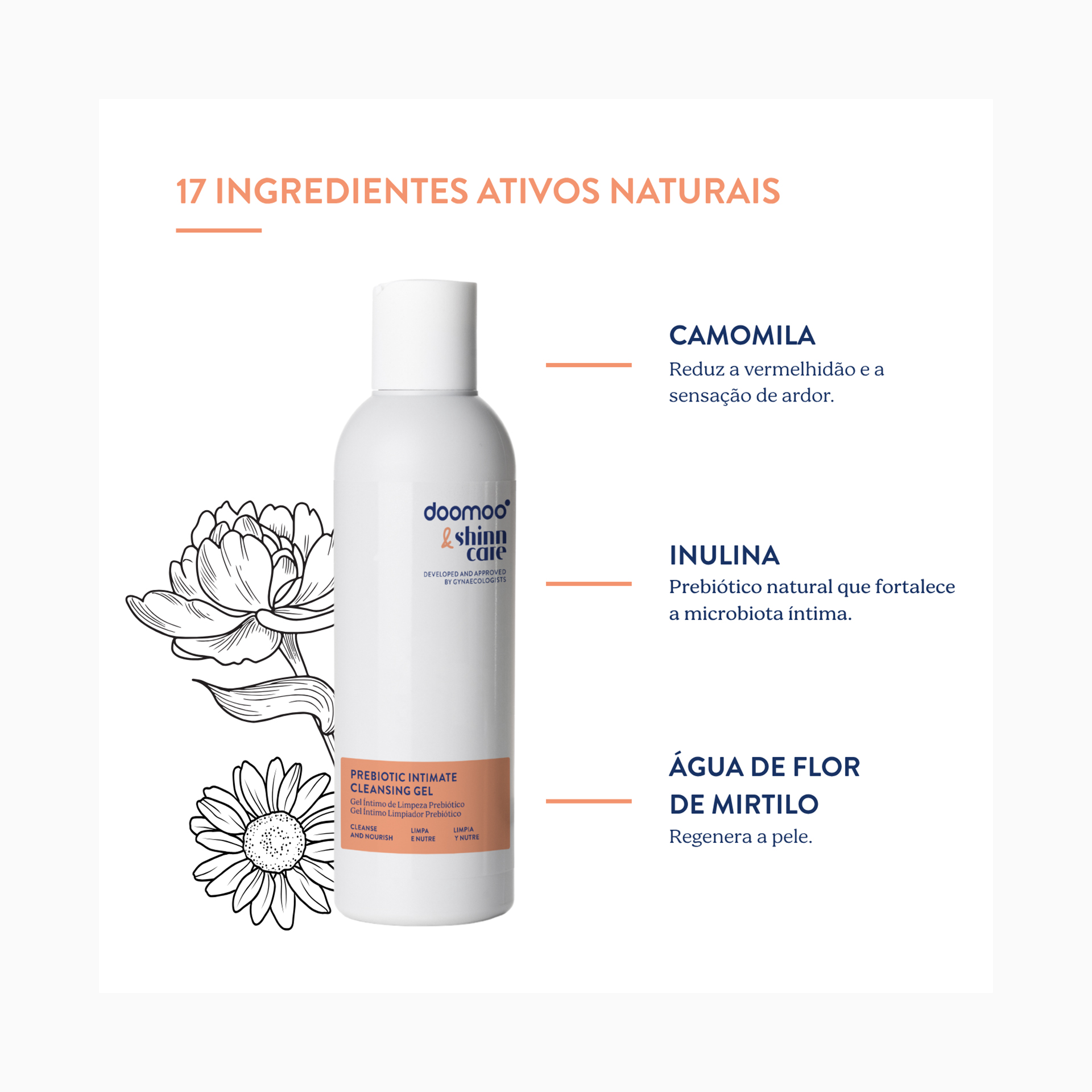 GEL DE LIMPEZA ÍNTIMA PREBIÓTICO SHINNCARE