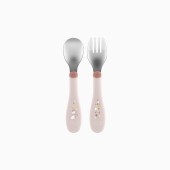 CONJUNTO TALHERES INOX 18M+ ROSA