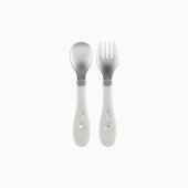 CONJUNTO TALHERES INOX 18M+ CINZA