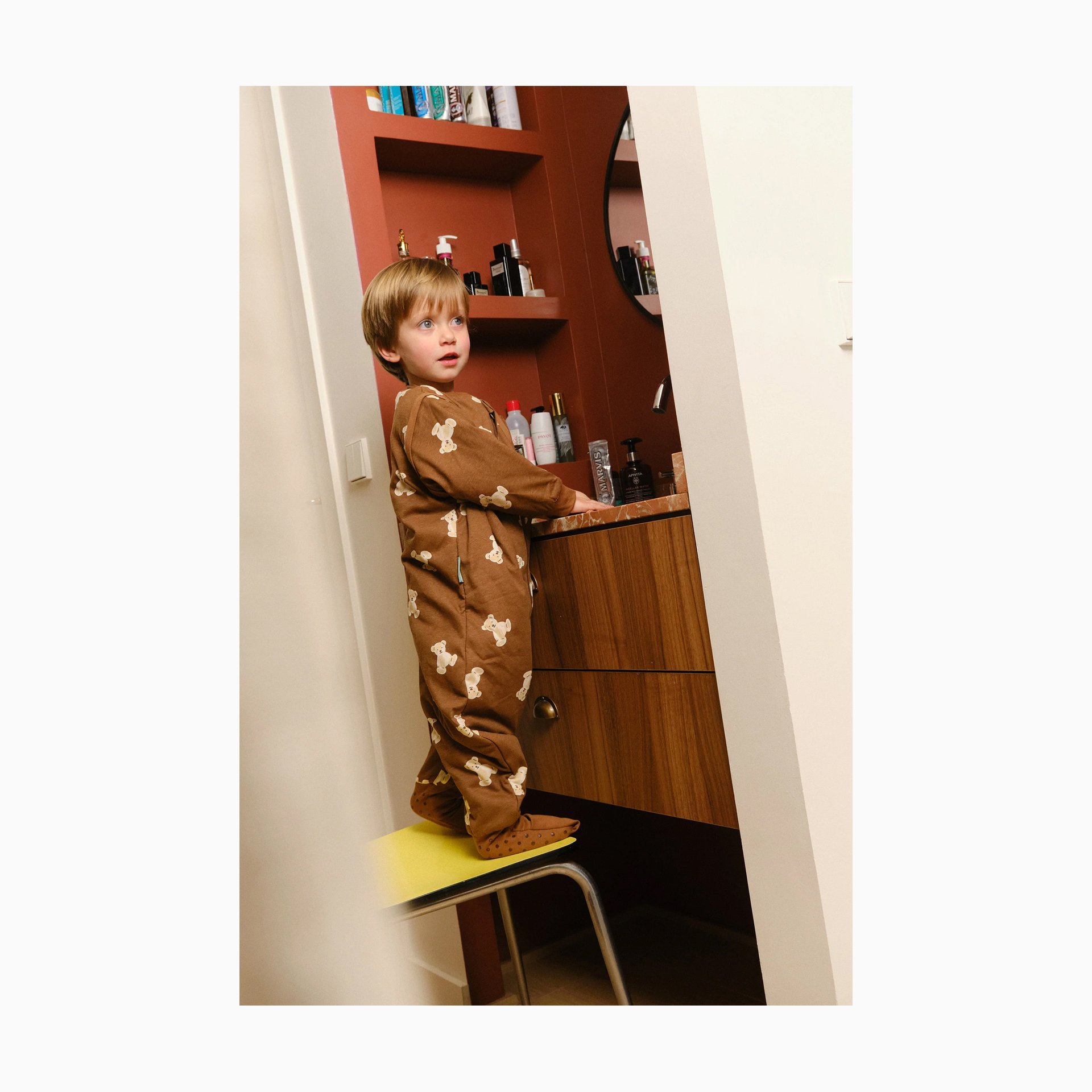 SACO DE DORMIR COM MANGAS E MEIAS ANTIDERRAPANTES TEDDY MOCCA TOG 1