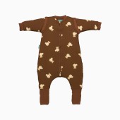 SACO DE DORMIR COM MANGAS E MEIAS ANTIDERRAPANTES TEDDY MOCCA TOG 1