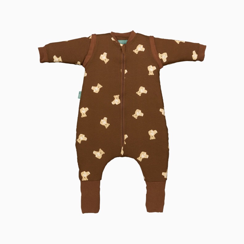 SACO DE DORMIR COM MANGAS E MEIAS ANTIDERRAPANTES TEDDY MOCCA TOG 1