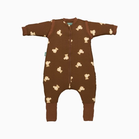 SACO DE DORMIR COM MANGAS E MEIAS ANTIDERRAPANTES TEDDY MOCCA TOG 1 - Image product