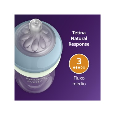 BIBERÃO NATURAL RESPONSE NIGHTTIME 260ML