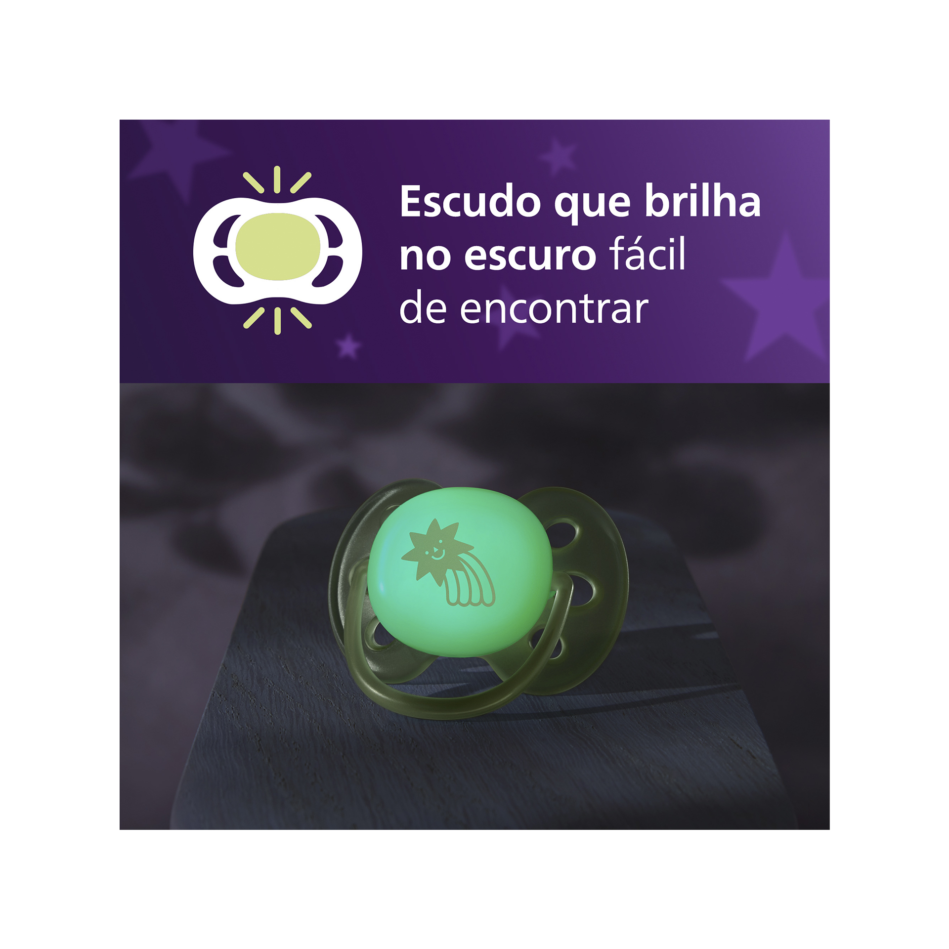 PACK BIBERÃO NATURAL RESPONSE NIGHTTIME 260ML + CHUPETA