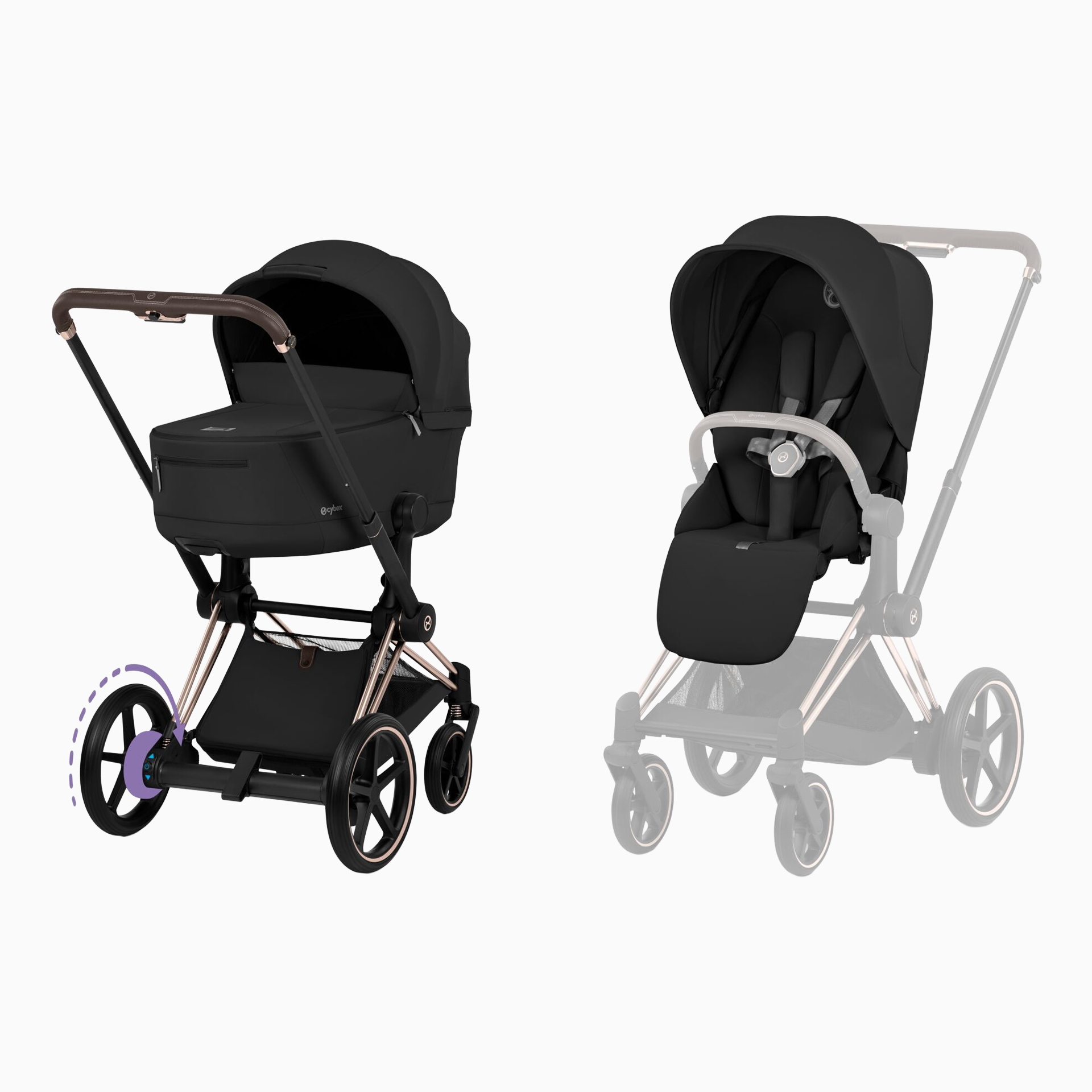 e-PRIAM COMFORT ROSEGOLD + ALCOFA FOLD LUX
