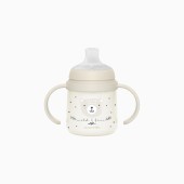 BIBERÃO COM ASAS 150ML NIGHT & DAY BRANCO