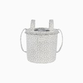 BOLSA BUCKET LITTLE BLOOM FLOWERS GREY
