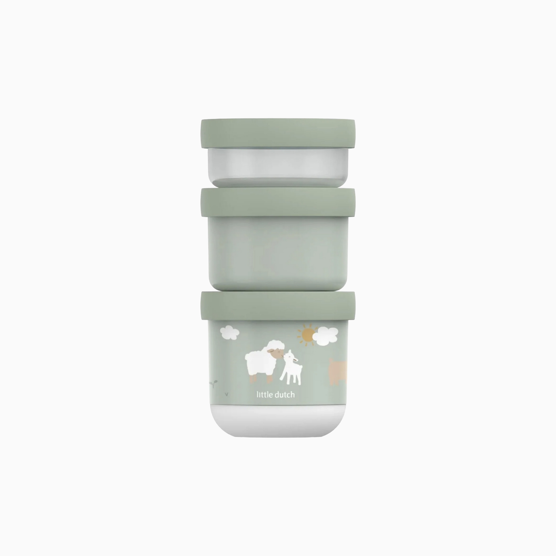 SNACKBOX EMPILHÁVEL MEPAL MIO 3 PEÇAS - LITTLE FARM