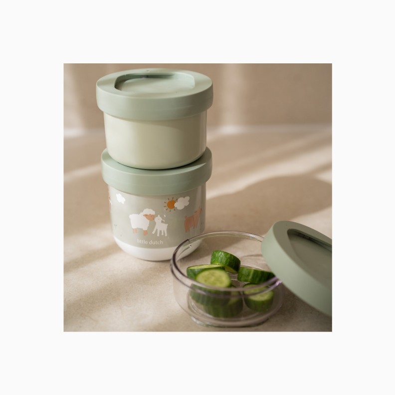 SNACKBOX EMPILHÁVEL MEPAL MIO 3 PEÇAS - LITTLE FARM