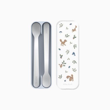 SET DE 2 COLHERES DE BEBE LONGAS MIO - FOREST FRIENDS - Image product
