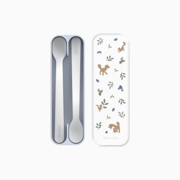SET DE 2 COLHERES DE BEBE LONGAS MIO - FOREST FRIENDS