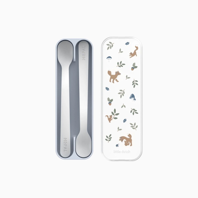 SET DE 2 COLHERES DE BEBE LONGAS MIO - FOREST FRIENDS