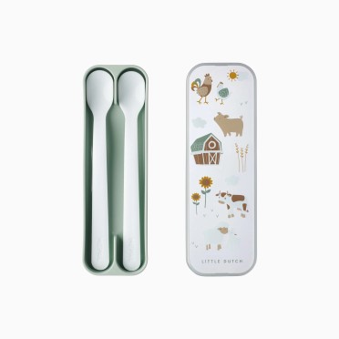 SET DE 2 COLHERES DE BEBE LONGAS MIO - LITTLE FARM