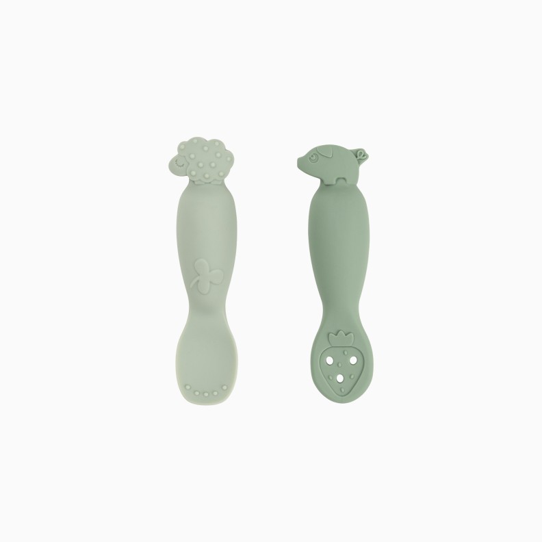 PACK 2 COLHERES SILICONE TINY FARM