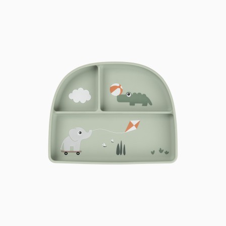PRATO 3 COMPARTIMENTOS SILICONE COM VENTOSA - Image product