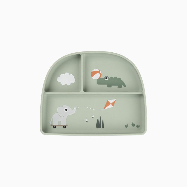 PRATO 3 COMPARTIMENTOS SILICONE COM VENTOSA