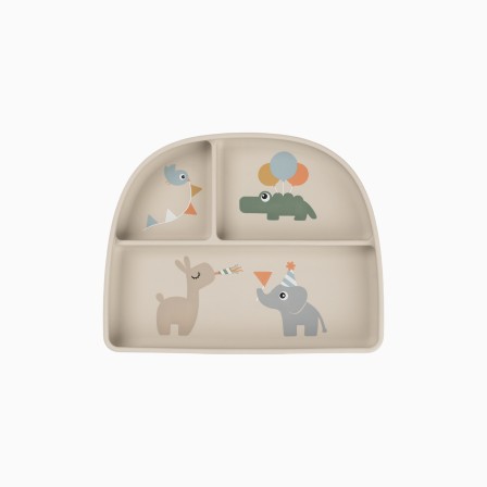 PRATO 3 COMPARTIMENTOS SILICONE COM VENTOSA - Image product