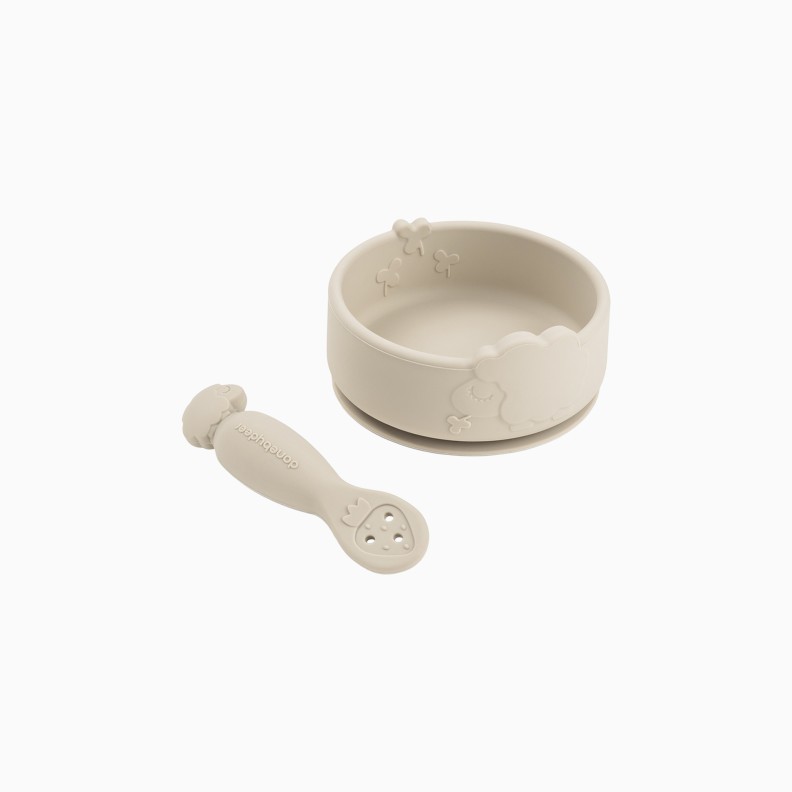 TAÇA E COLHER SILICONE STICK&STAY SHEPPY