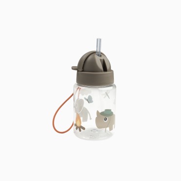 GARRAFA COM PALHINHA 280ML TINY TRAILS