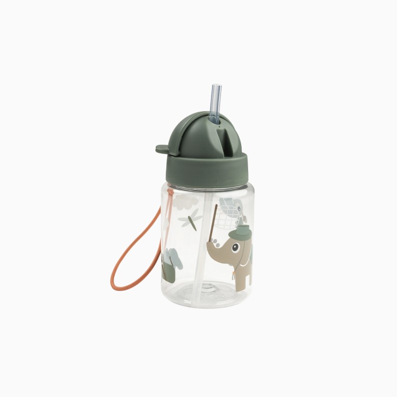 GARRAFA COM PALHINHA 280ML TINY TRAILS