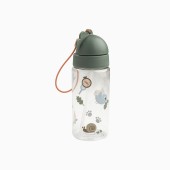 GARRAFA COM PALHINHA 350ML TINY TRAILS GREEN