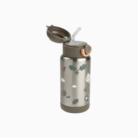 GARRAFA TÉRMICA COM PALHINHA 340ML TINY TRAILS