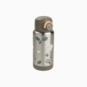 GARRAFA T�RMICA COM PALHINHA 340ML TINY TRAILS TAUPE