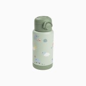 GARRAFA TÉRMICA COM PALHINHA 340ML PLAYGROUND GREEN