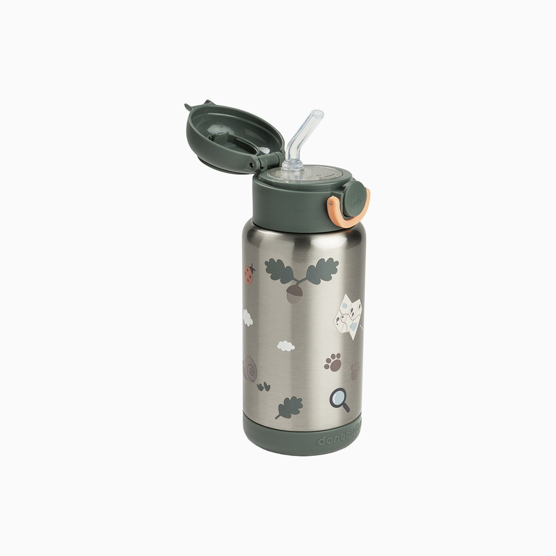 GARRAFA TÉRMICA COM PALHINHA 340ML TINY TRAILS
