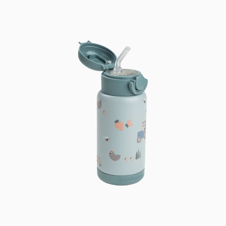GARRAFA TÉRMICA COM PALHINHA 340ML TINY FARM