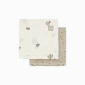 PACK 2 MUSSELINAS 65X65 LALEE ARENA