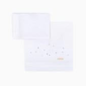 LEN��IS MICROLINA NIGHT BRANCO/AZUL