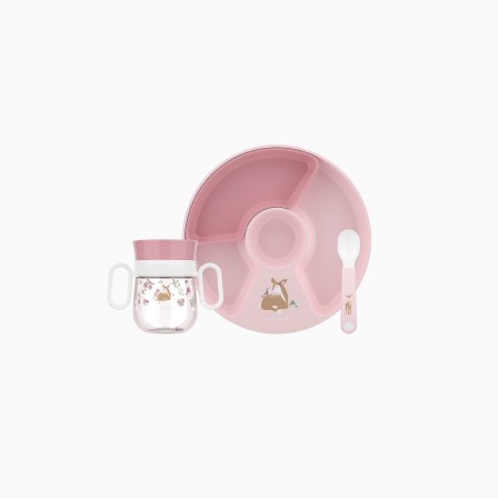 CONJUNTO DE REFEI��O DE CRIAN�A MIO 3 PE�AS - FAIRY GARDEN - Image product