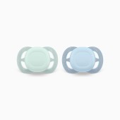 CHUPETAS ULTRA START LISAS 0-2M AZUL/VERDE