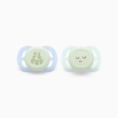 CHUPETAS ULTRA START NIGHT DECO 0-2M AZUL/VERDE