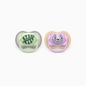 CHUPETAS ULTRA AIR DECO 6-18M ROSA/VERDE