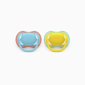 CHUPETAS ULTRA AIR LISAS 18M+ AZUL/AMARELO