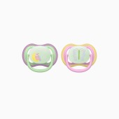CHUPETAS ULTRA AIR NIGHT 6-18M ROSA/VERDE