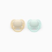 CHUPETAS ULTRA SOFT LISAS 0-6M BEGE/VERDE