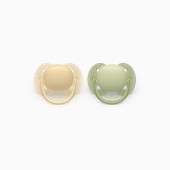 CHUPETAS ULTRA SOFT LISAS 6-18M BEGE/VERDE
