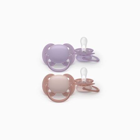 CHUPETAS ULTRA SOFT LISAS 6-18M