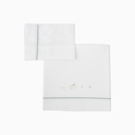 LEN��IS ALGOD�O BLUE SKY BRANCO/VERDE - Image product