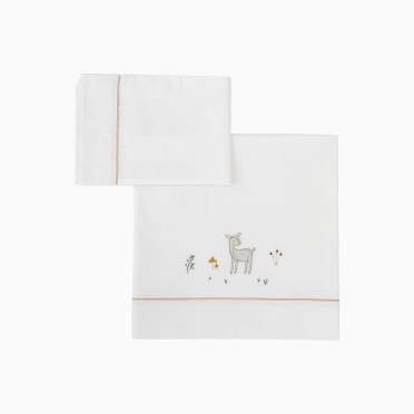 LEN��IS ALGOD�O DEER BRANCO/ROSA