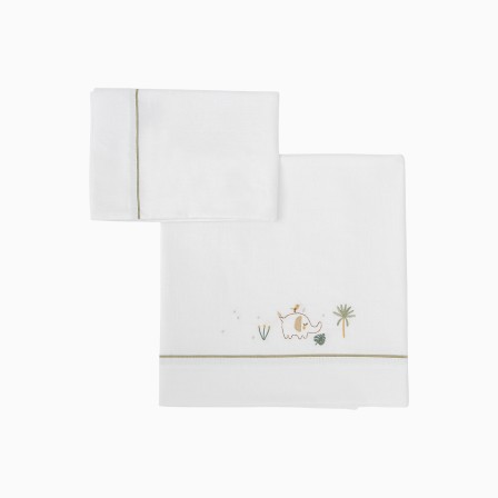 LEN��IS ALGOD�O PALM BRANCO/VERDE - Image product